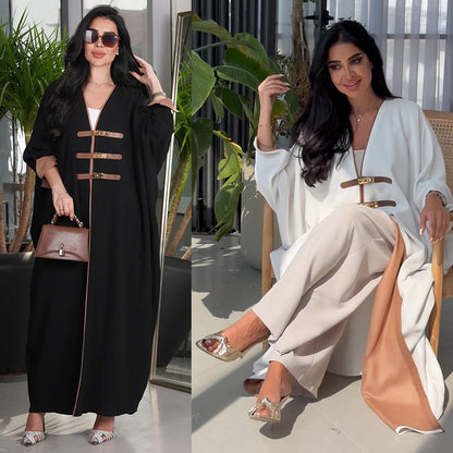 Women's Button-Up Color-Block Robe