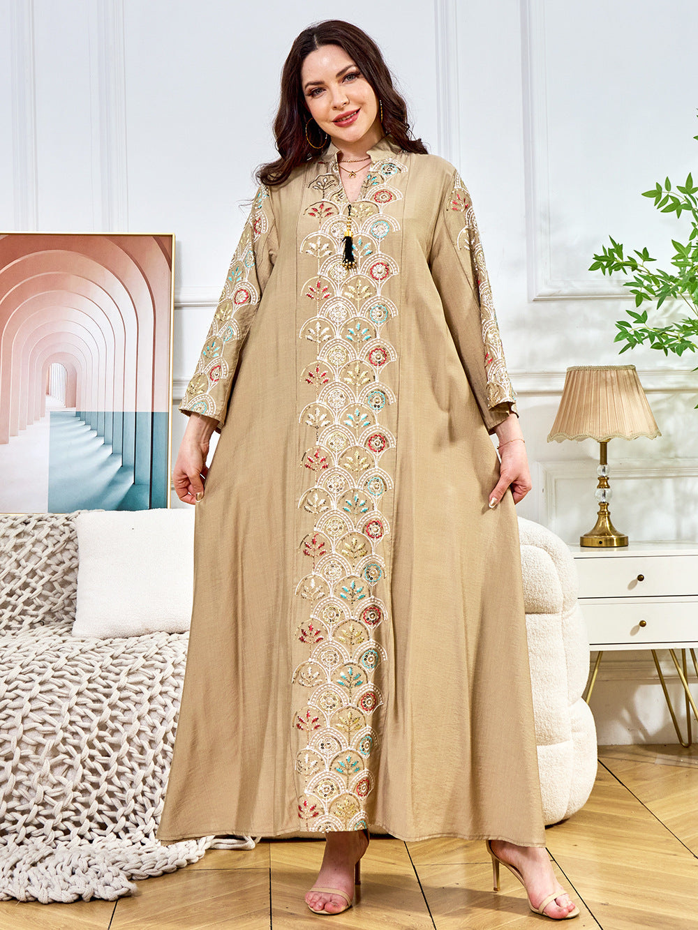 Beaded Women's Muslim Dress