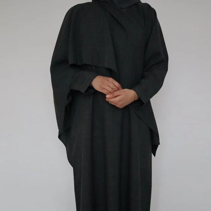 Beige Modest Islamic Everyday Layered Two-Piece Set