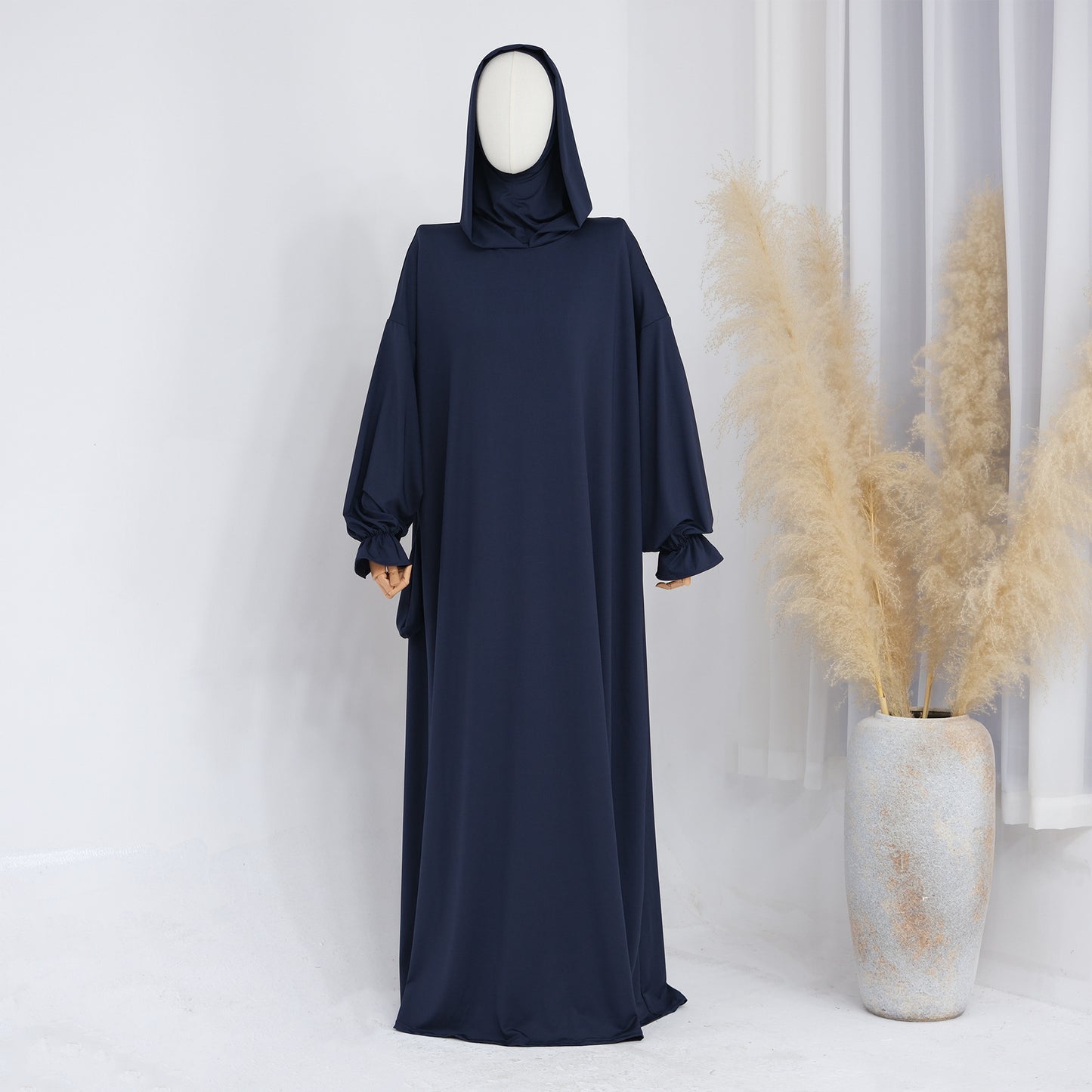 Women's Solid Color Hooded Casual Dress