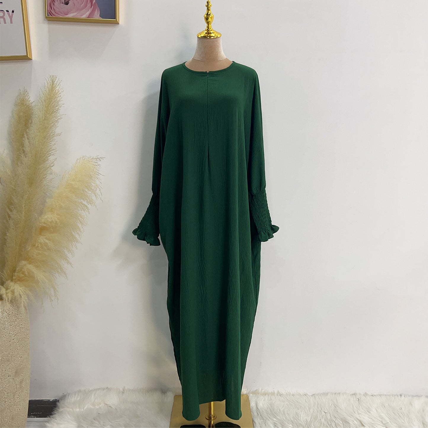 Plain Long Sleeve Bat Prayer Dress