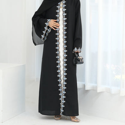 Women's Floral Embroidered Cardigan Robe