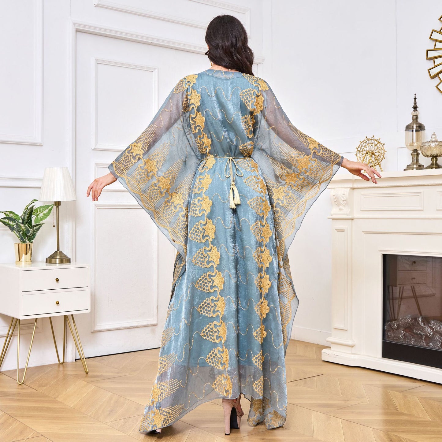 Women's Embroidered Sequin Two-piece Dress