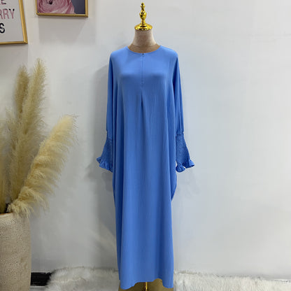 Plain Long Sleeve Bat Prayer Dress