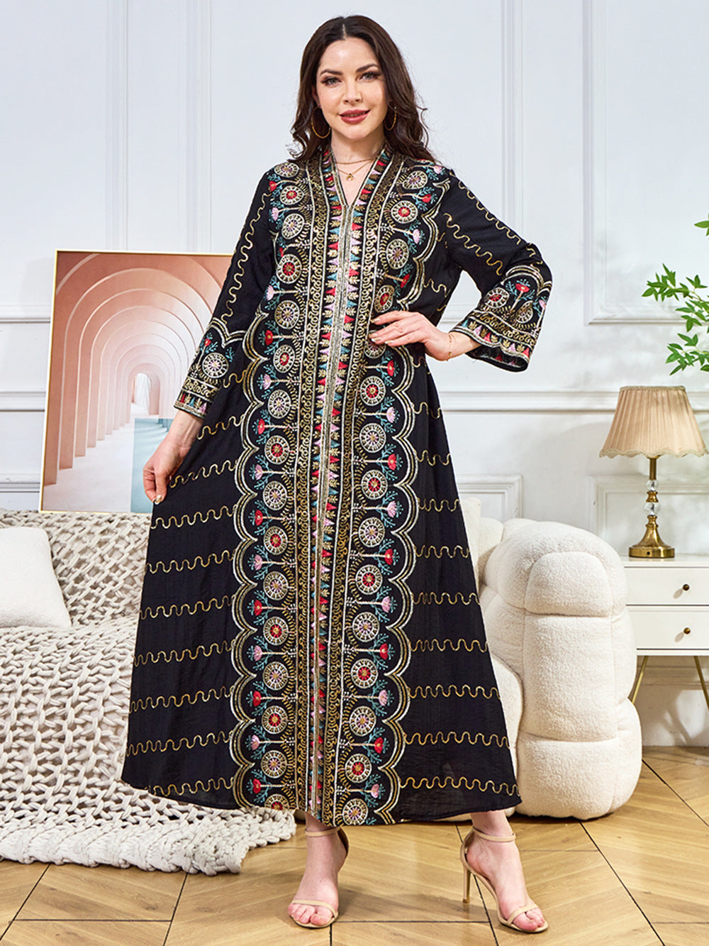 Women's V-neck Loose Evening Dress