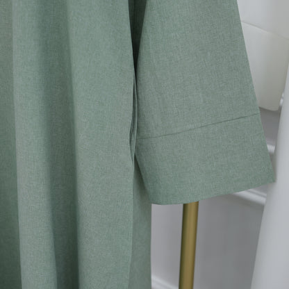 Loose-Fit Solid Color Modest Abaya Dress