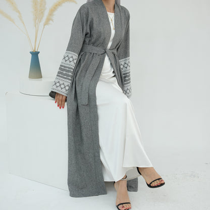 Women's Embroidered Elegant Cardigan Robe