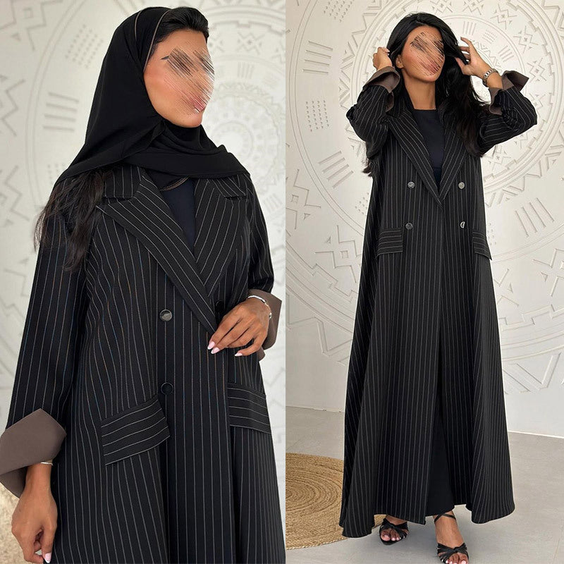 Women's Striped Elegant Long Jacket