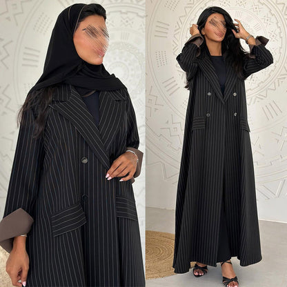 Women's Striped Elegant Long Jacket