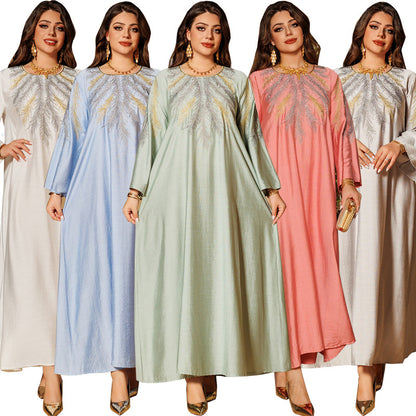 Women's Embroidered Hot Diamond Dress