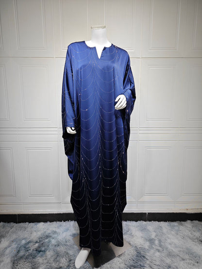 Women's Loose Hot Diamond Abaya Dress