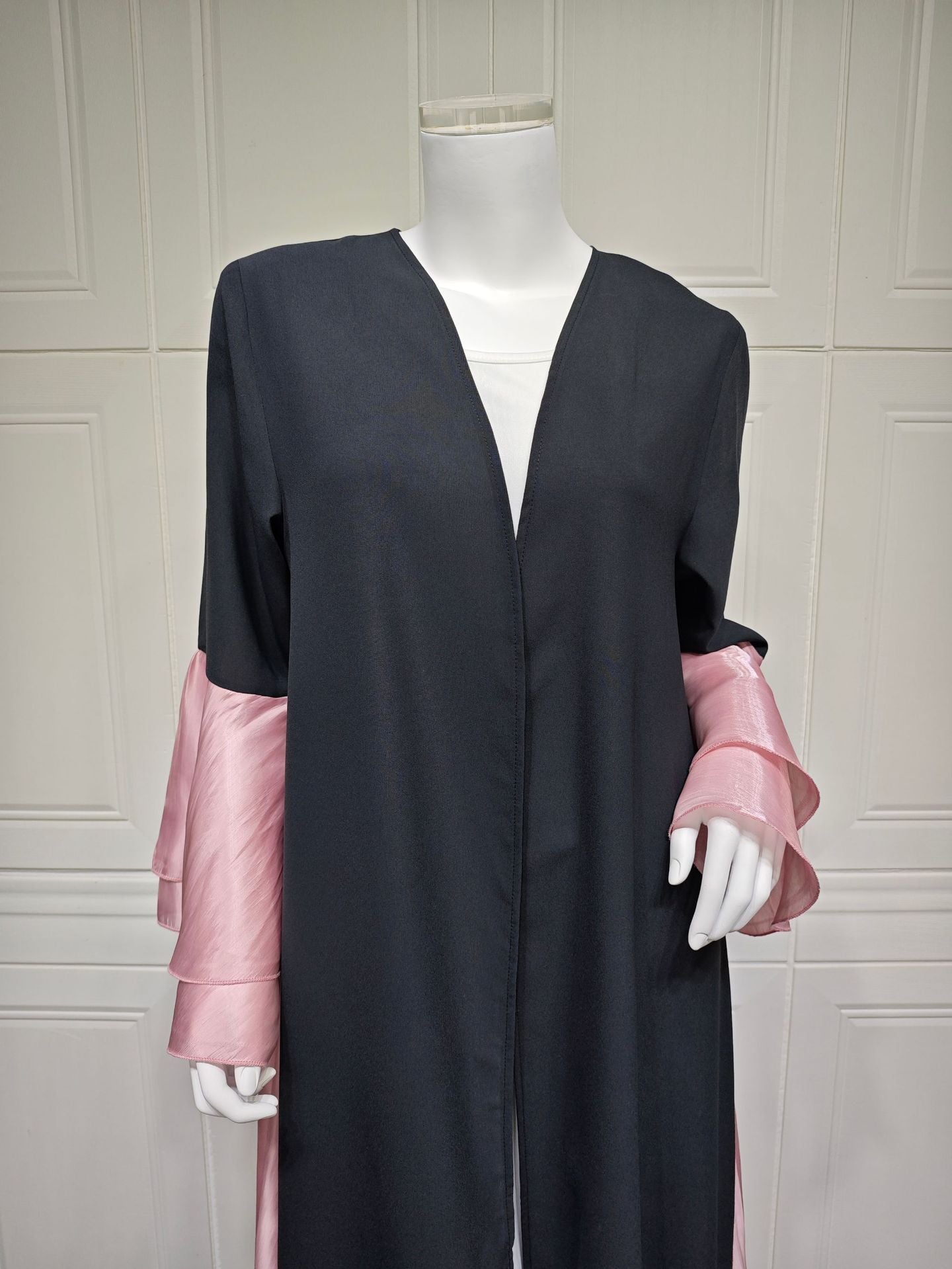 Women's Cardigan Ruffled Sleeve Dress