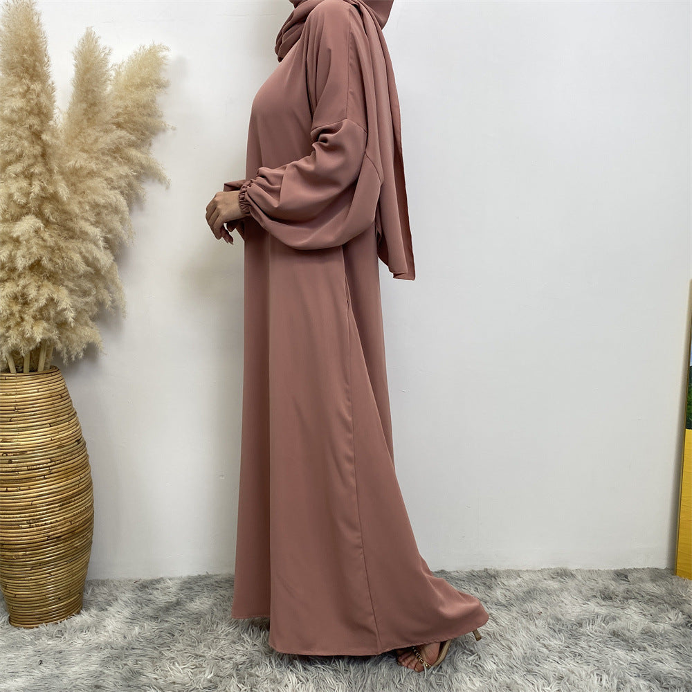 Women's Solid Color Dress with Pockets