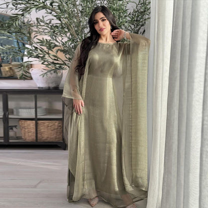 Round Neck Long Sleeve Dress