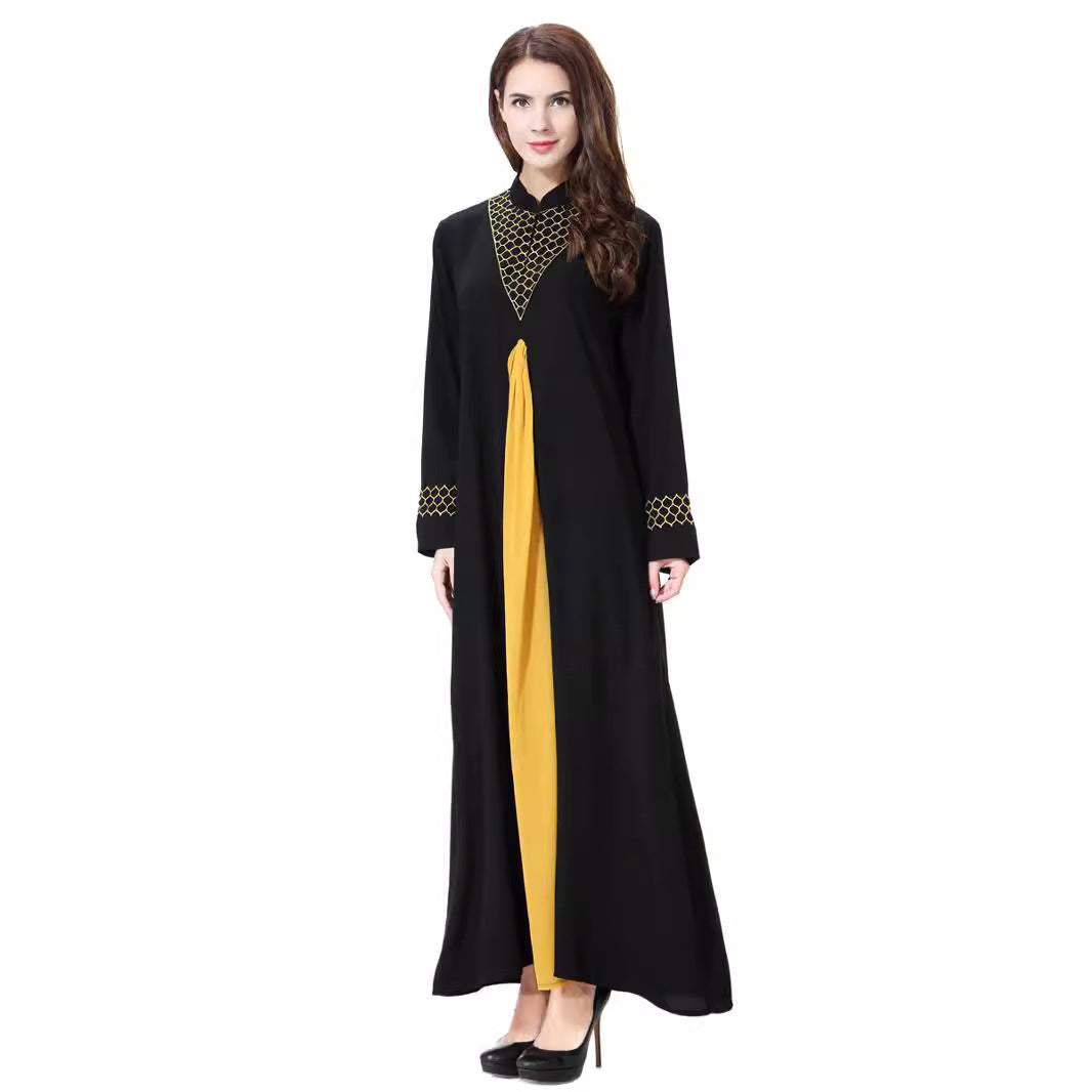 Women's Solid Color Long-sleeved Dress