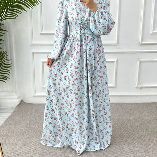Women's Printed Tunic Waist-length Ankle Dress