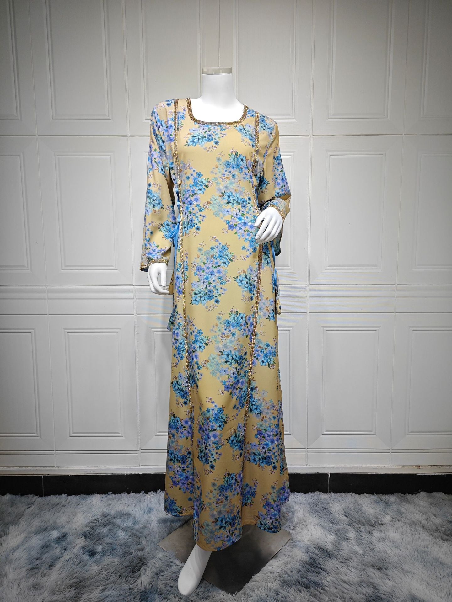 Women's Printed Crewneck Party Dress