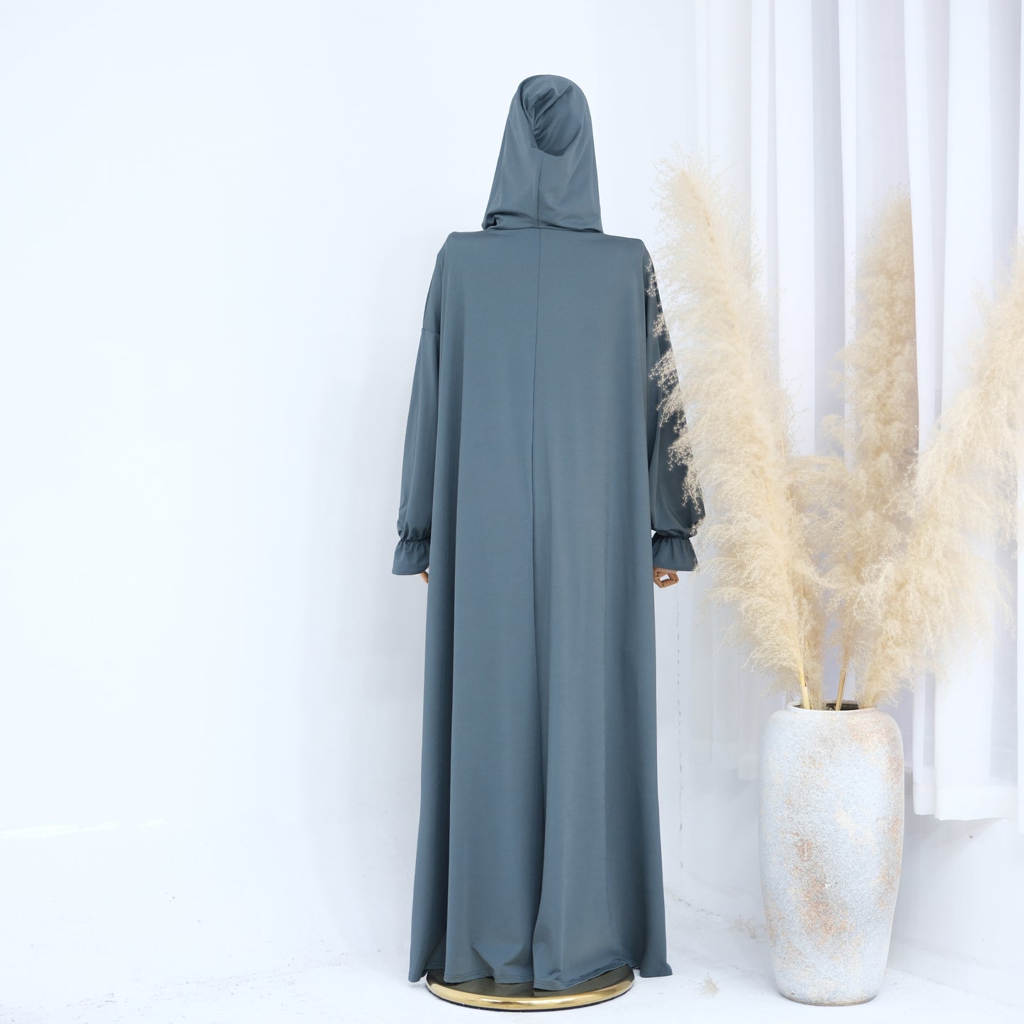 Women's Solid Color Hooded Casual Dress