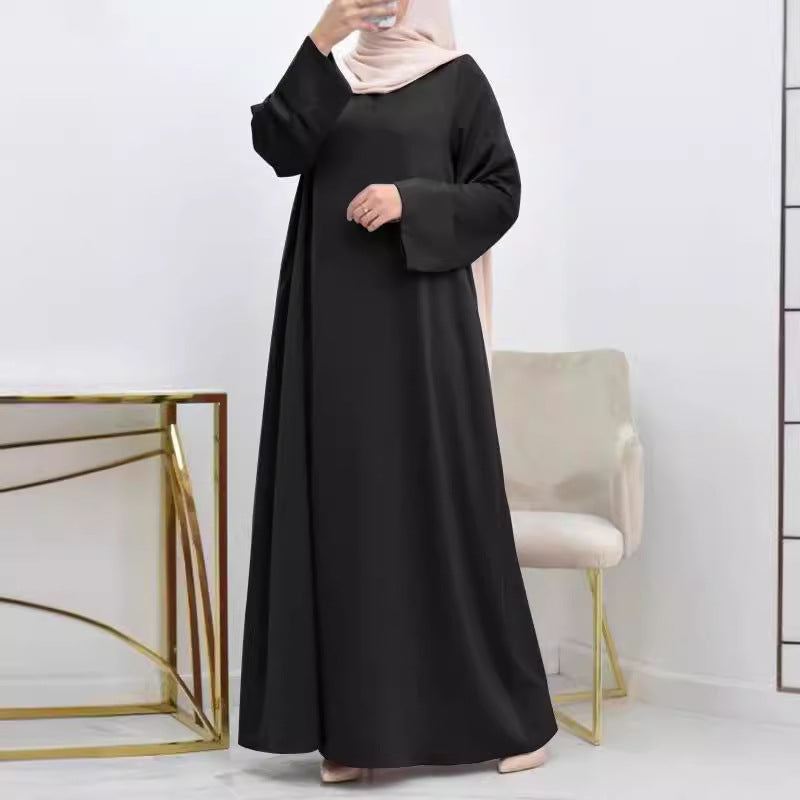 Satin Trim Arab Occasion Maxi Abaya