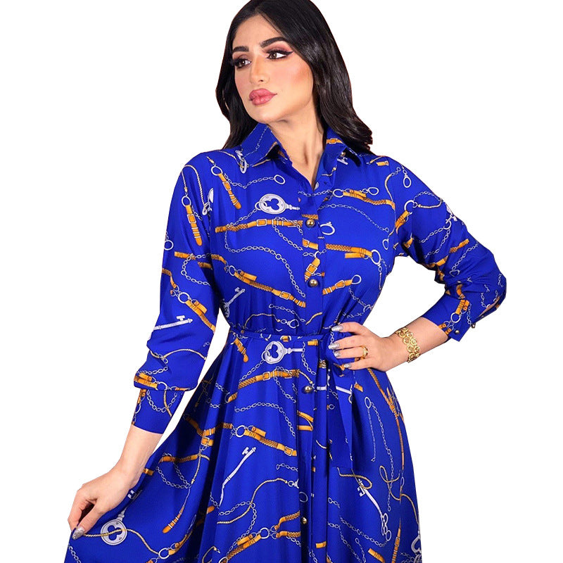 Women's Vintage Print Maxi Dress