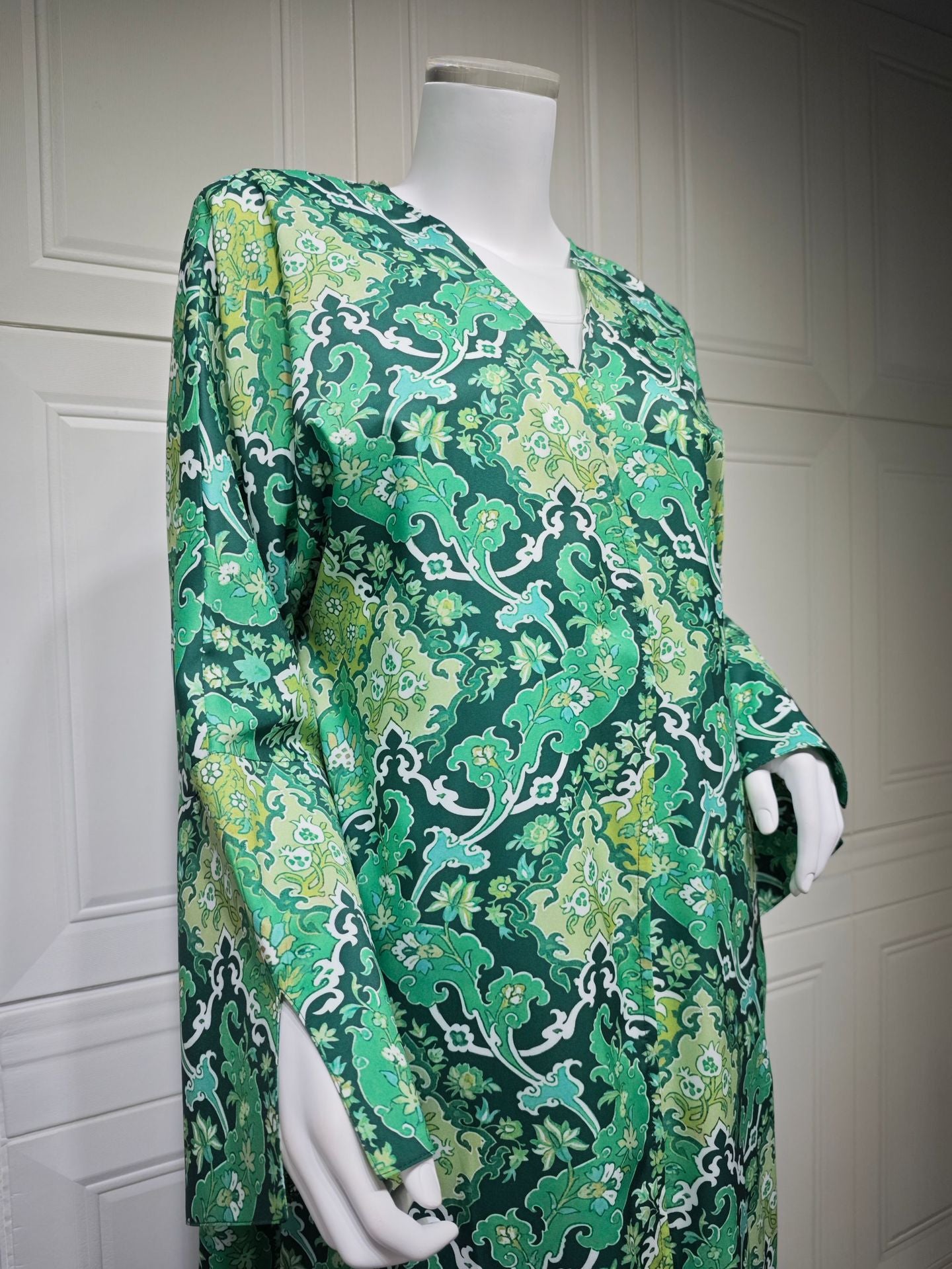 Women's Printed Jacket Robe Cape with Hijab