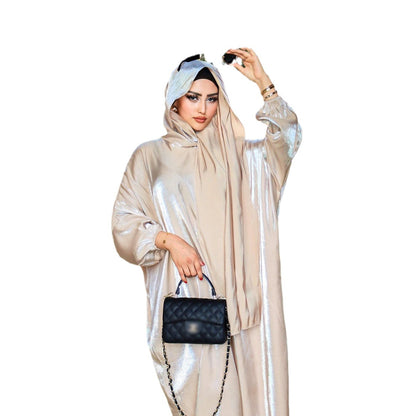 Women's Glittering Abaya Robe (with Hijab)