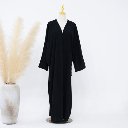 Classic Solid Color Irregular Hem Modest Maxi Dress