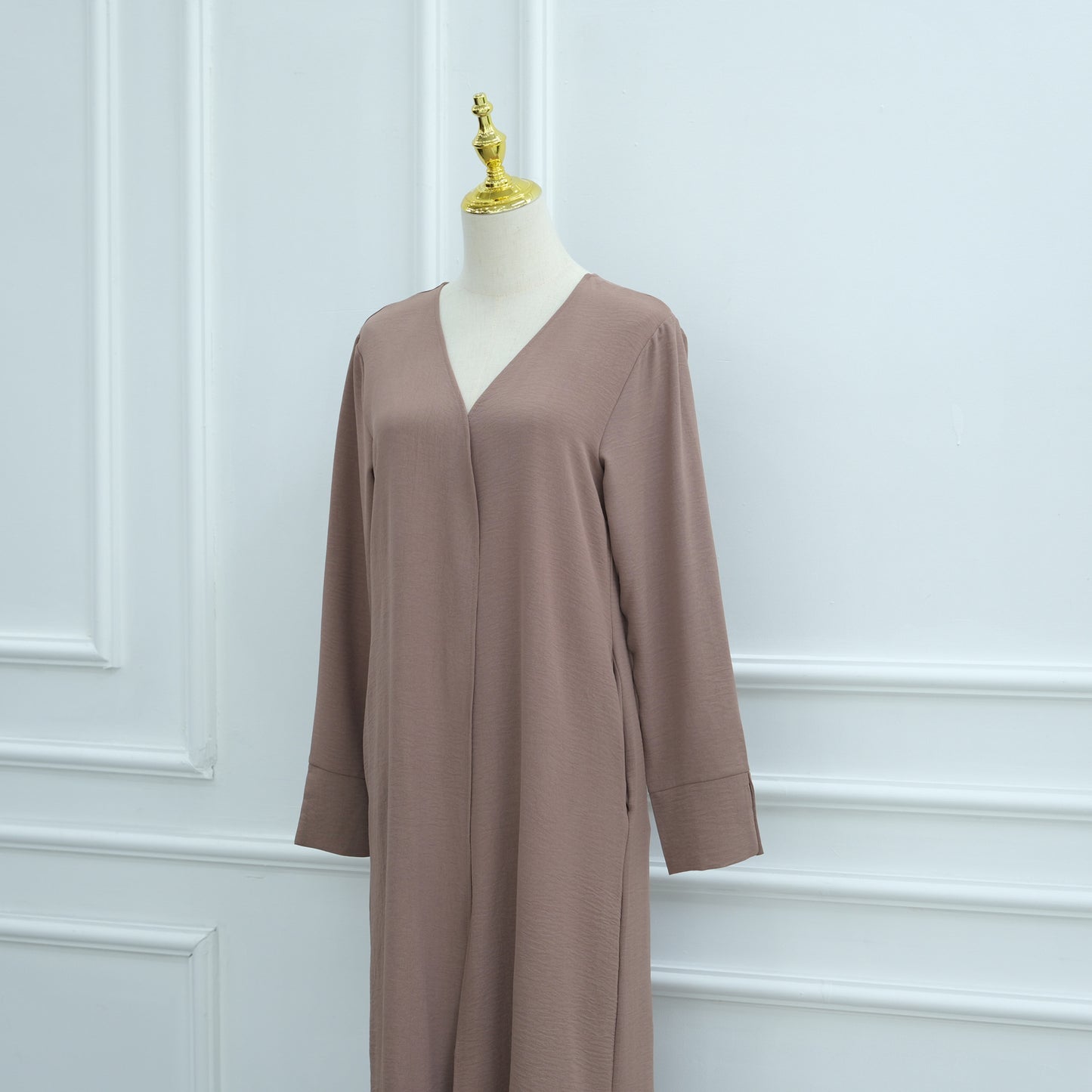 Modest Solid Color Cardigan and Maxi Skirt Two-Piece Set for Women