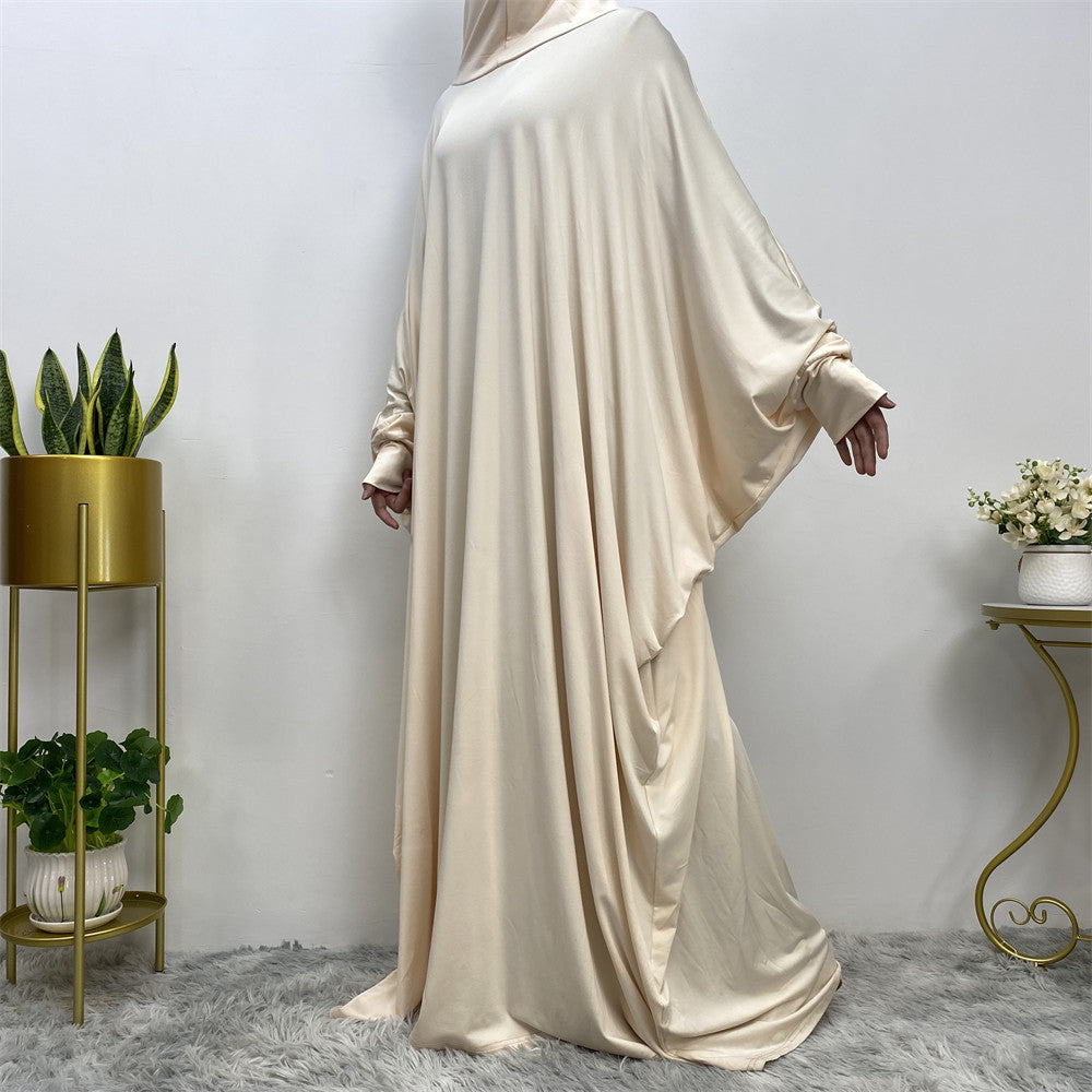 Bat Long Sleeve Casual Long Abaya Dress