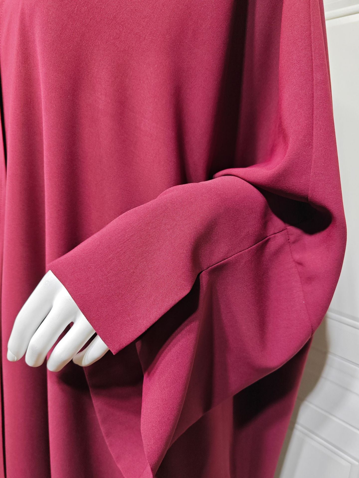 Women's Plain Robe Orange Open Abaya