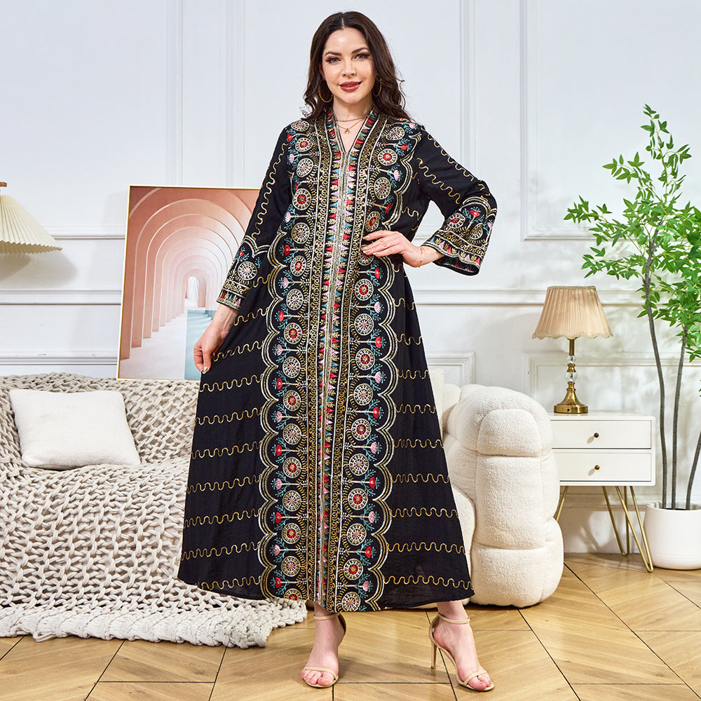 Women's V-neck Loose Evening Dress