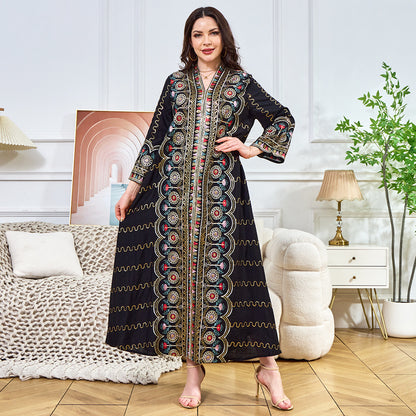 Women's V-neck Loose Evening Dress