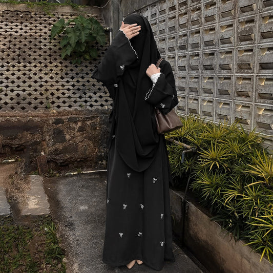Women's Bow Embroidered Dress