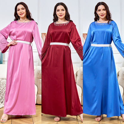 Women's Diamond-encrusted Large Swing Dress