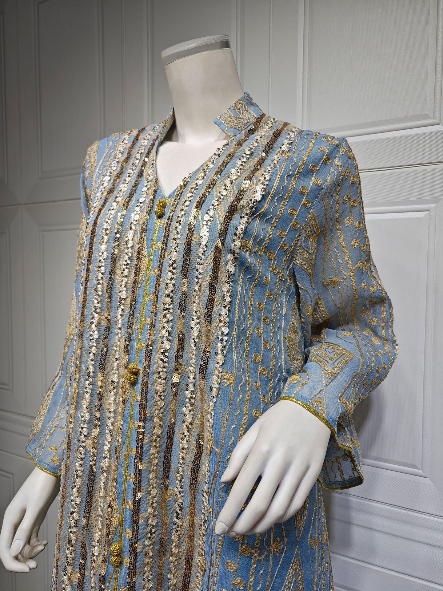 Mesh Embroidered Sequins Patchwork Dress