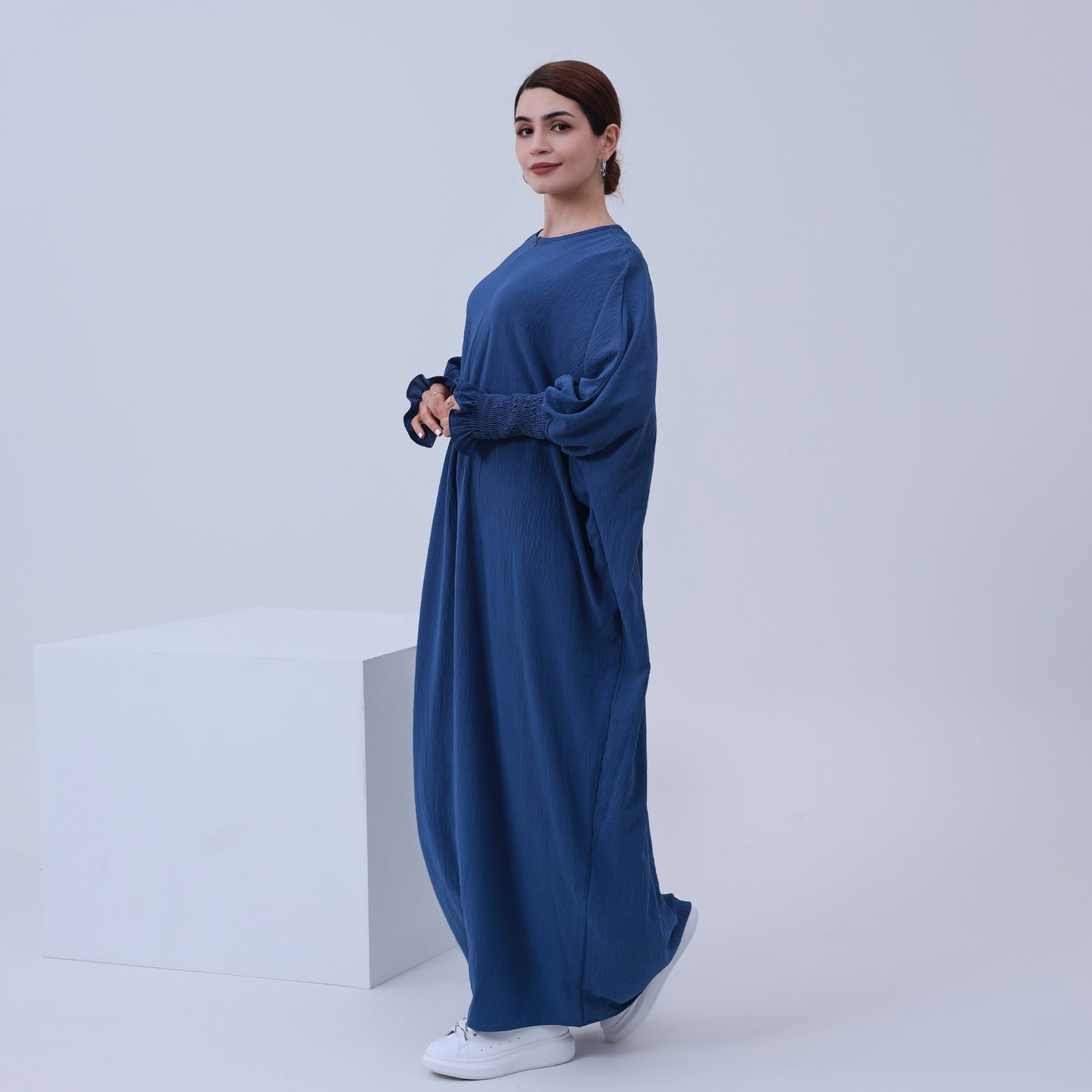 Plain Long Sleeve Bat Prayer Dress