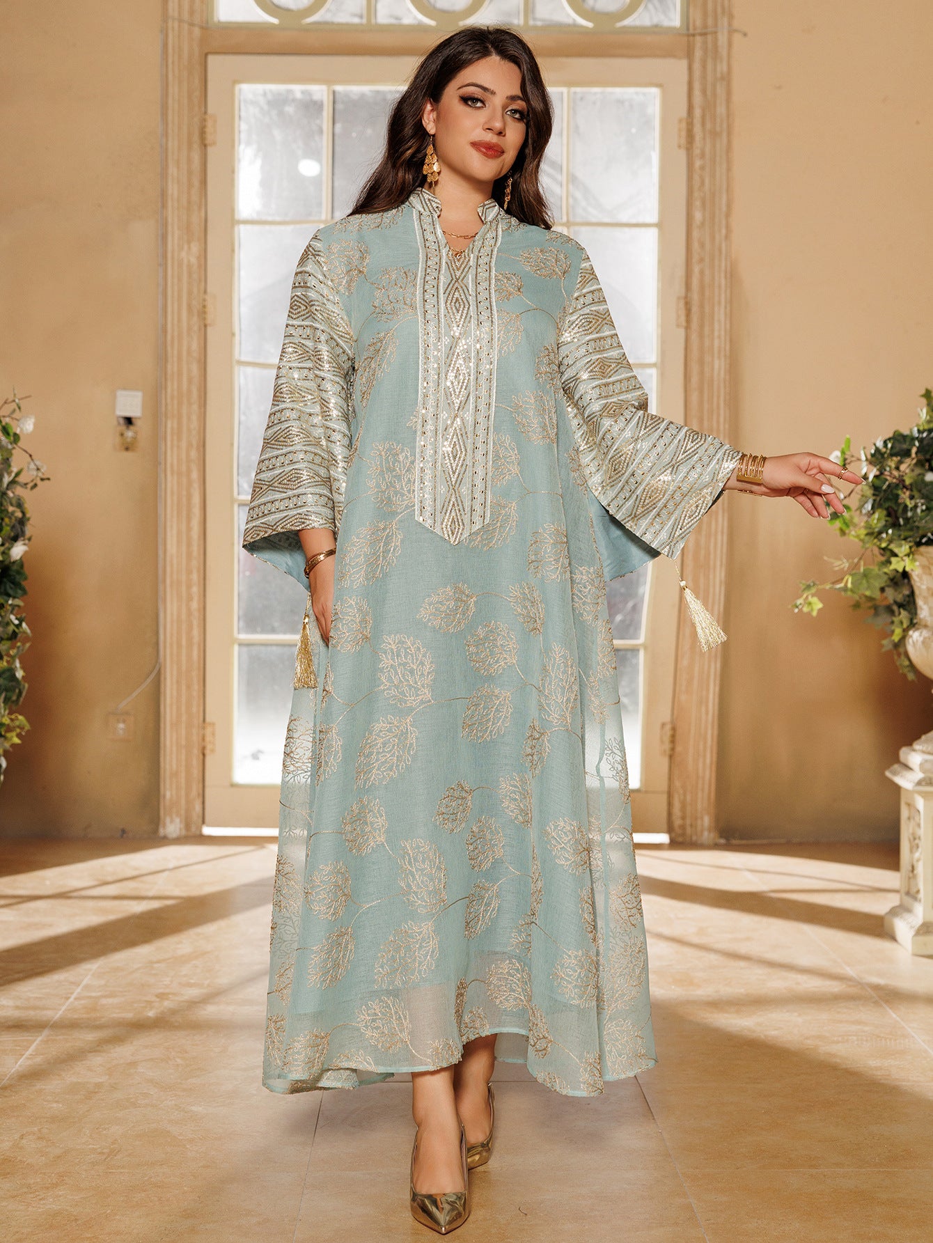 Women's Embroidered Sequin Dress