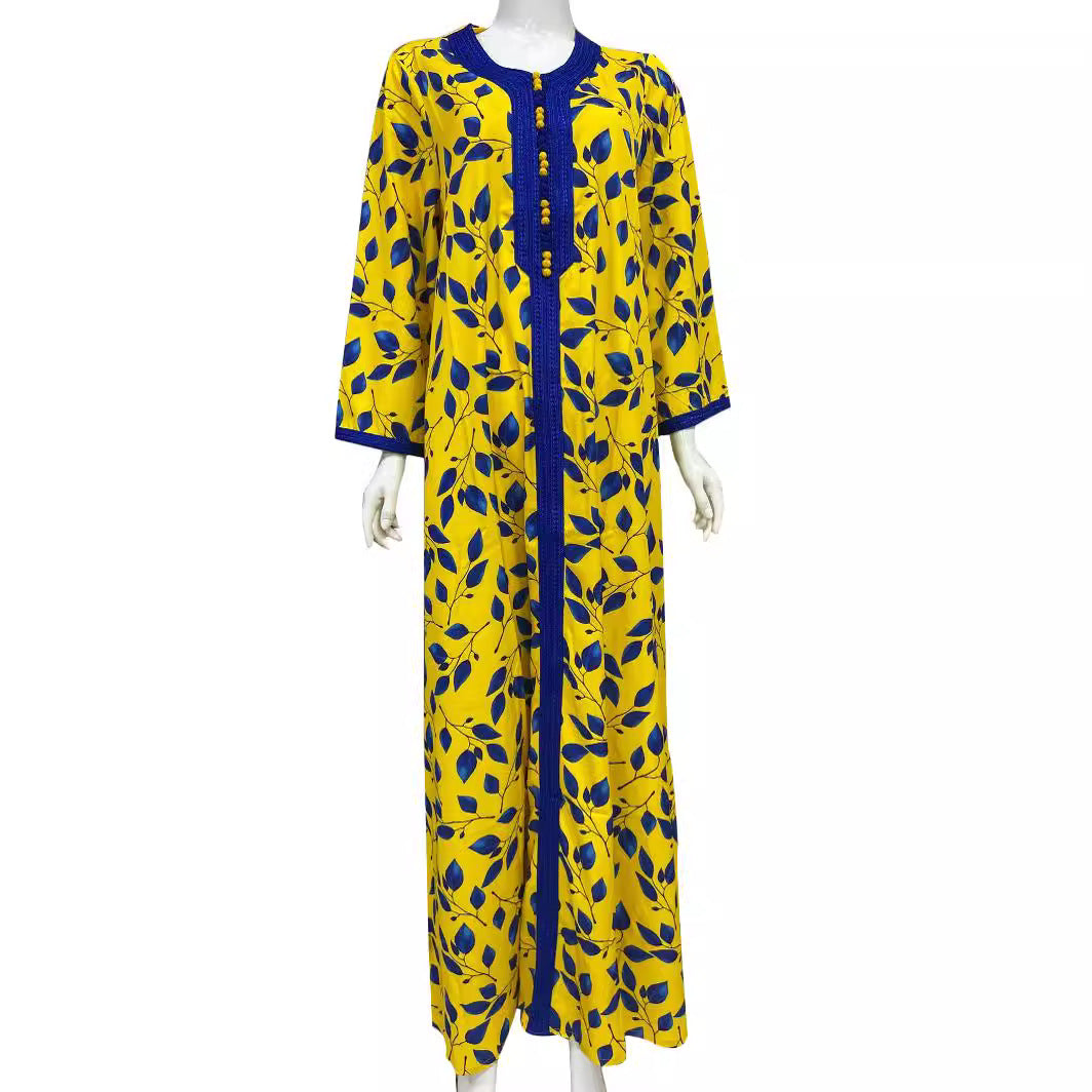 Women's Printed V-Neck Dress