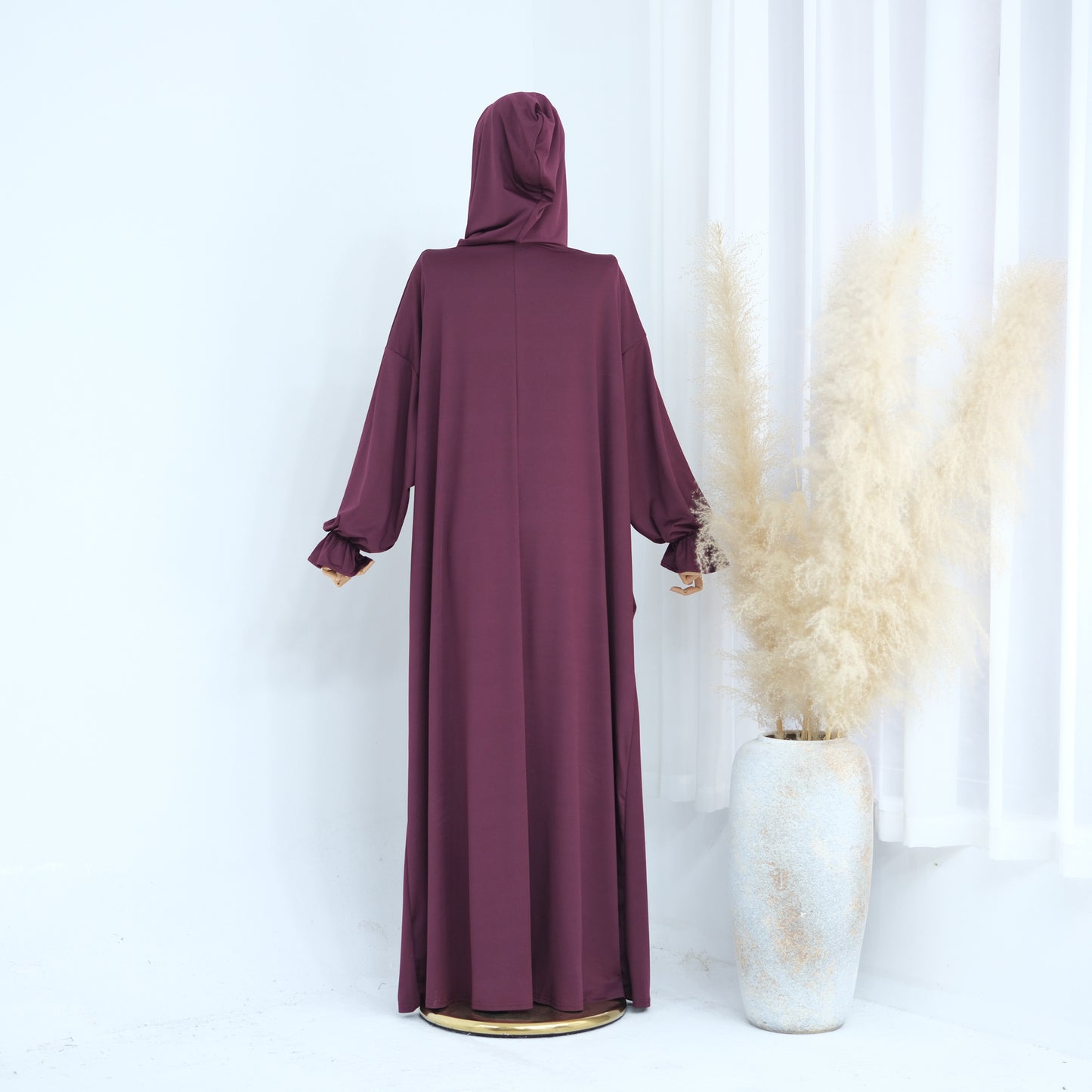 Women's Solid Color Hooded Casual Dress
