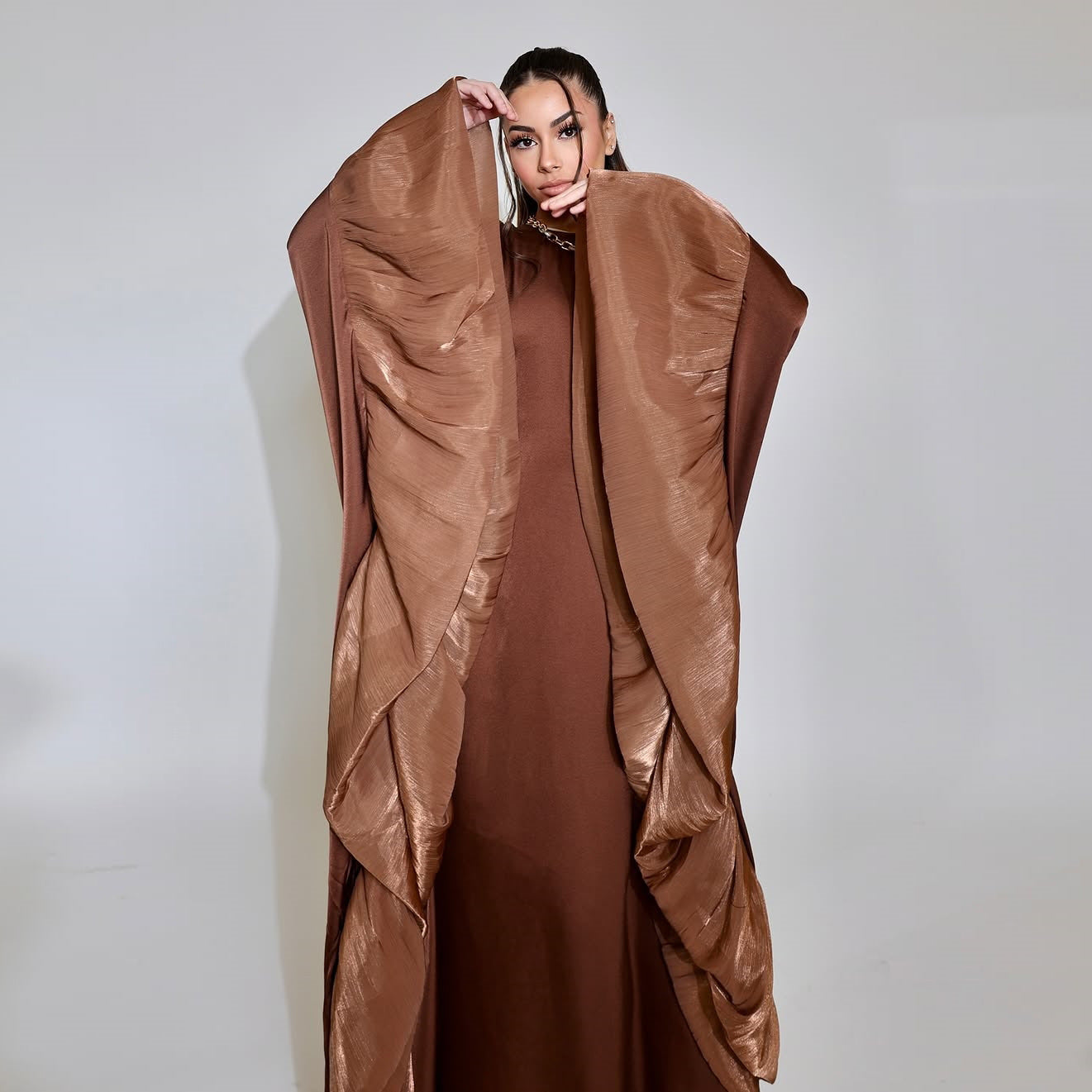 Women's Waist-cinching Satin Dress