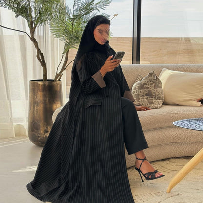 Women's Striped Elegant Long Jacket