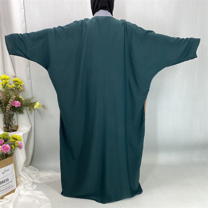 Women's Patchwork Cardigan Robe Dress