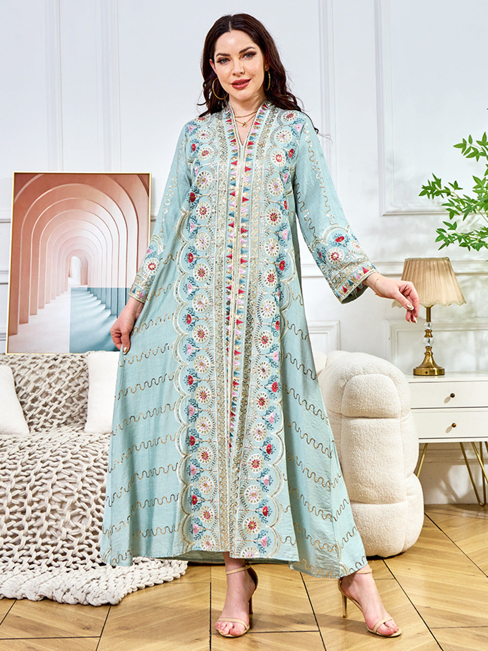 Women's V-neck Loose Evening Dress