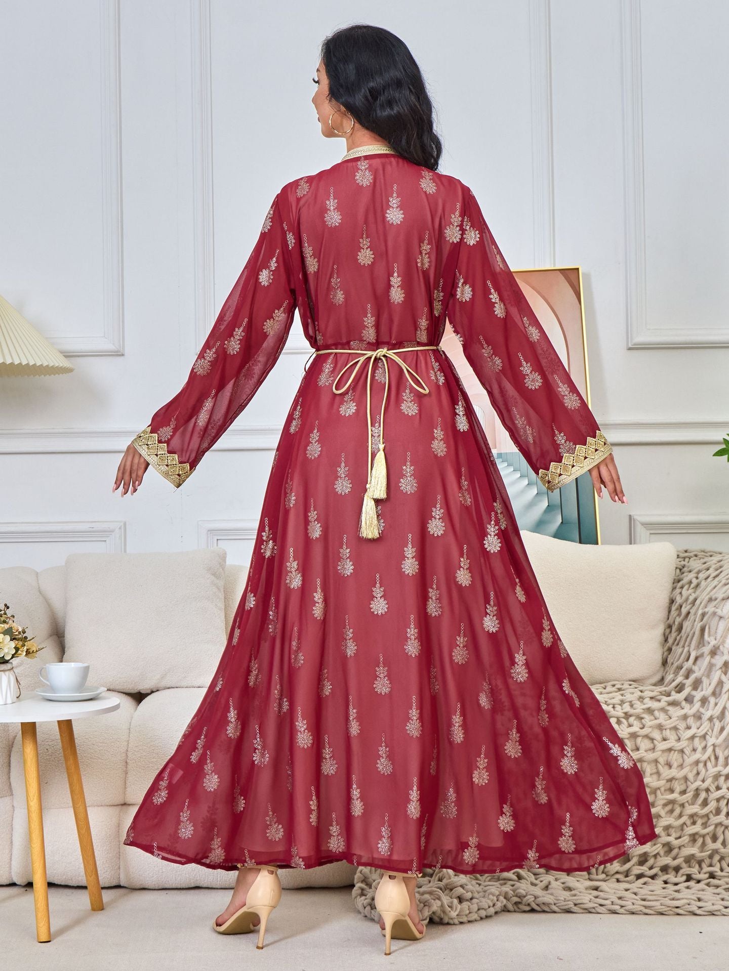 Women's Embroidered Cardigan Vest Two-piece Dress