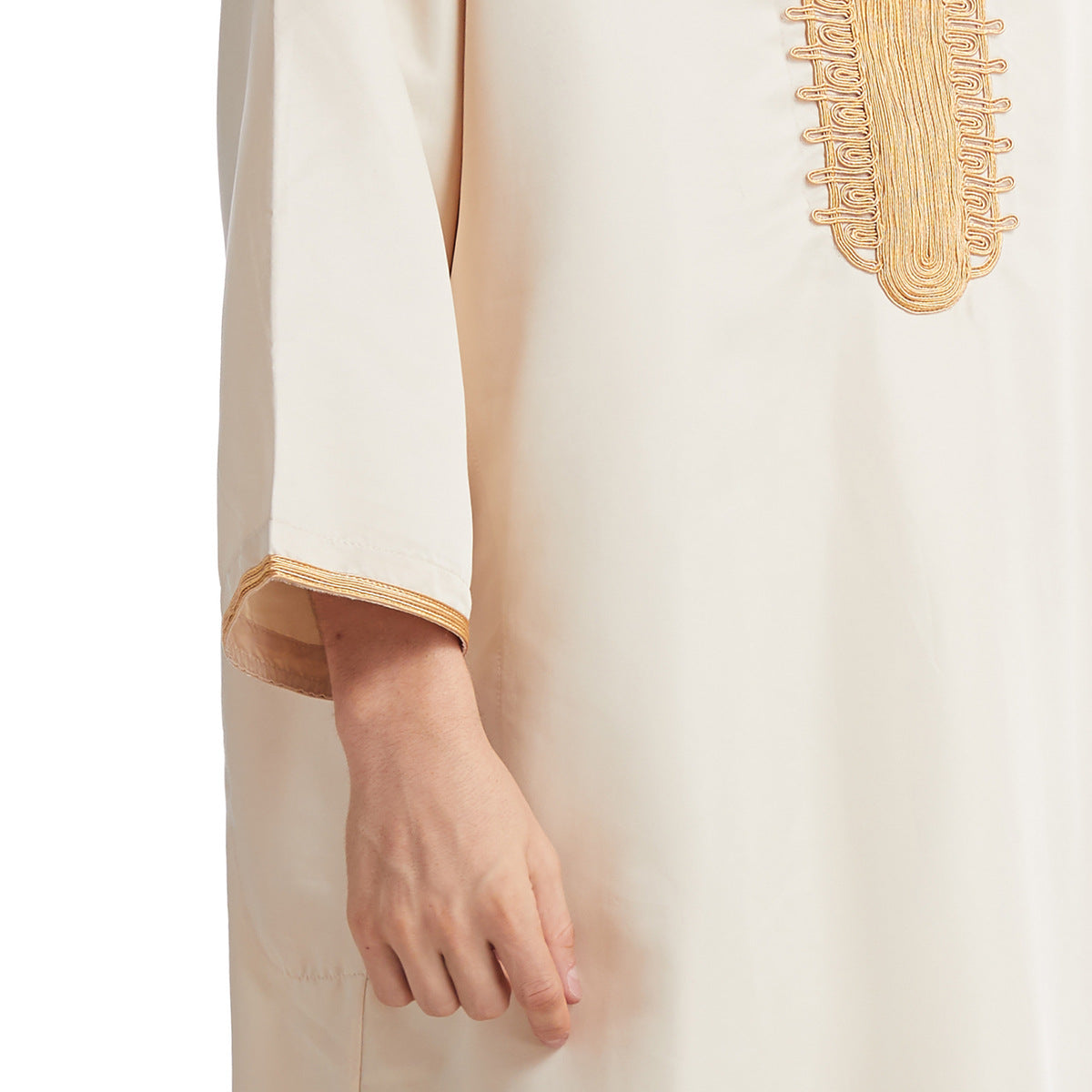 Men's Eight-quarter Sleeved Embroidered Robe