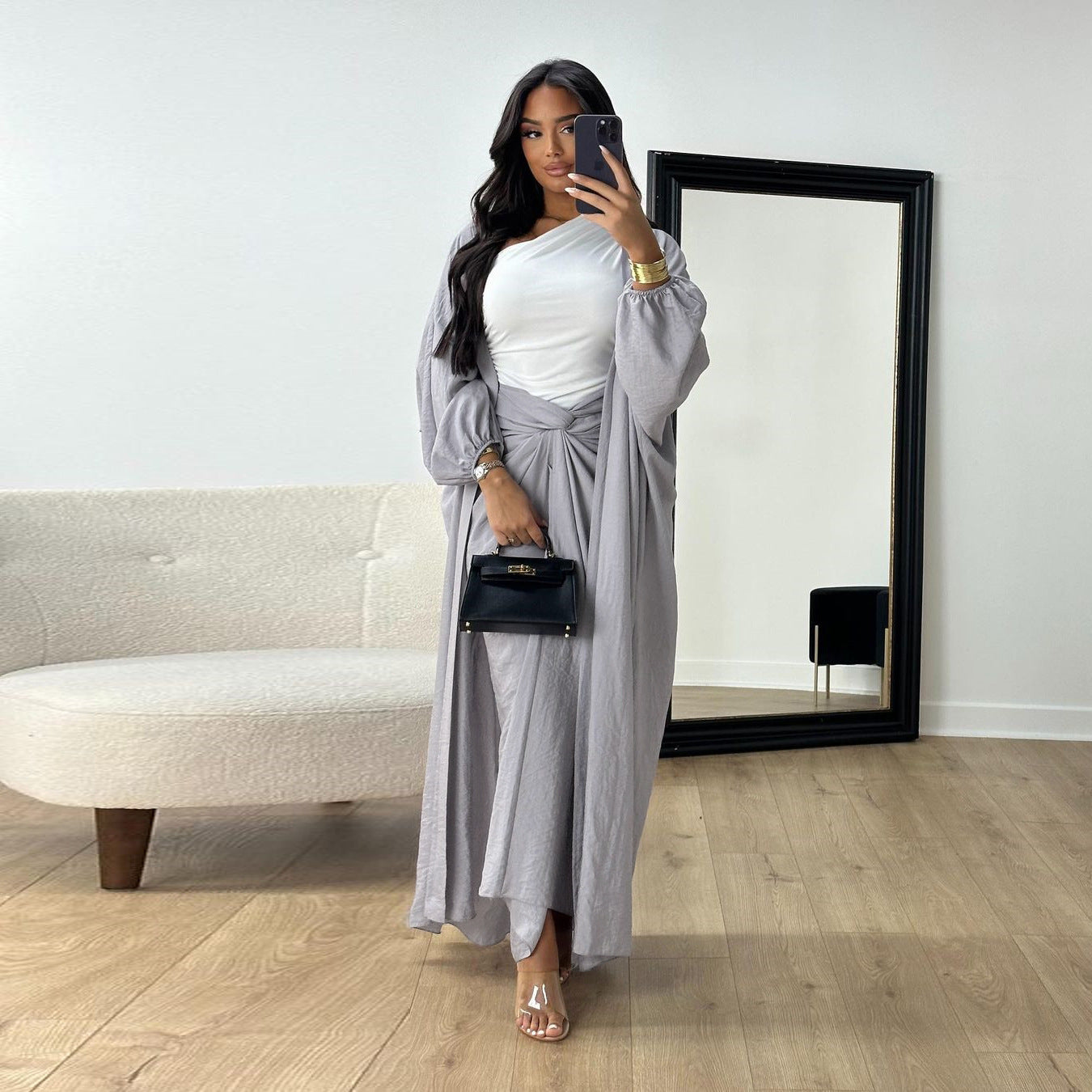 Women's Skirt Robe Two-piece Set