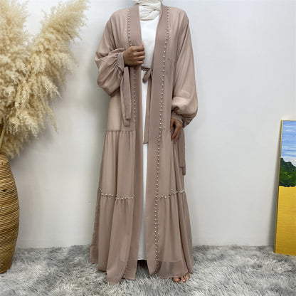 Women's Beaded Chiffon Cardigan Robe