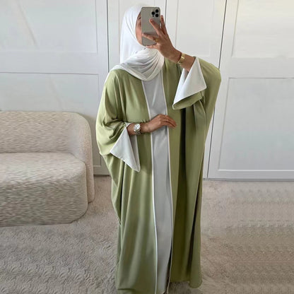 Cardigan Robes with Contrasting Edges with Bat-sleeves