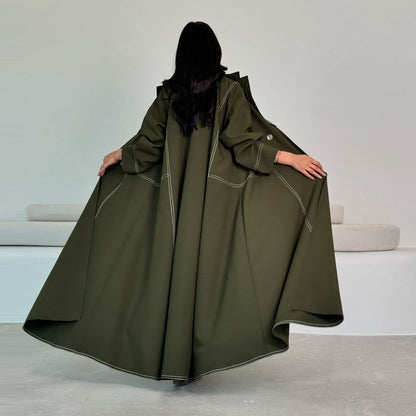 Double Breasted Fashion Long Button Jacket