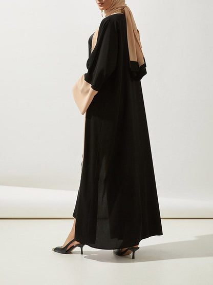 Modest Patchwork Cardigan Long Robe